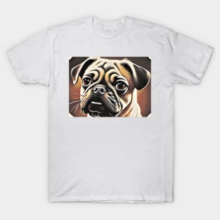 Pug Dog Portrait T-Shirt